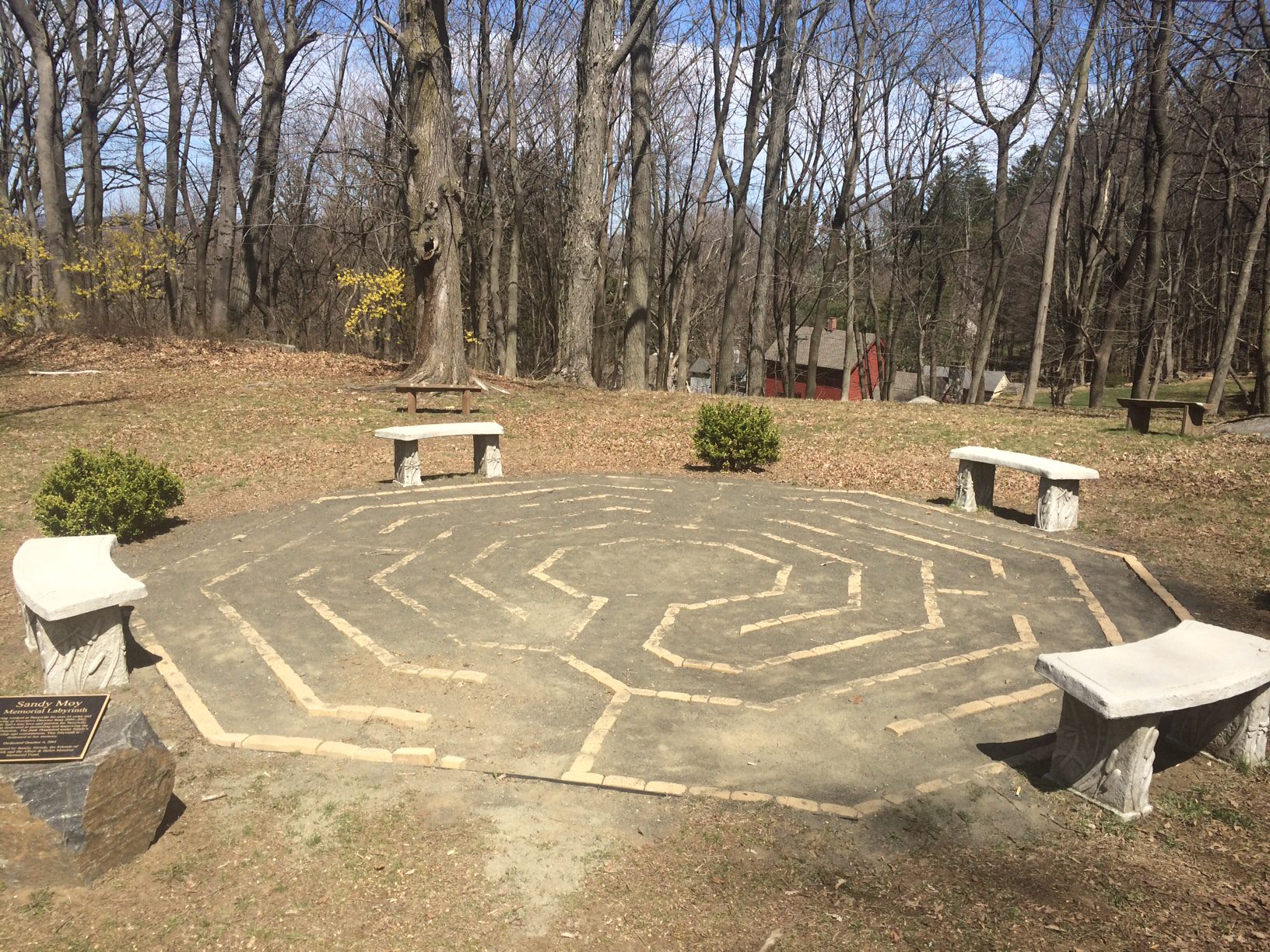 Sandy Moy Memorial Labyrinth missing a few bricks